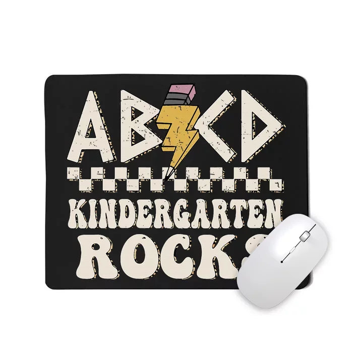 ABCD Kindergarten Rocks Back To School Kindergarten Teacher Mousepad