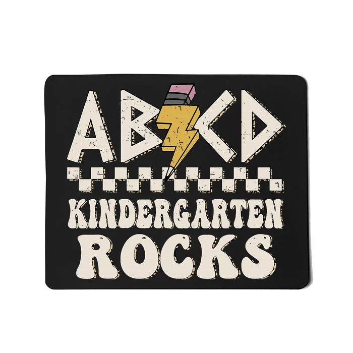 ABCD Kindergarten Rocks Back To School Kindergarten Teacher Mousepad