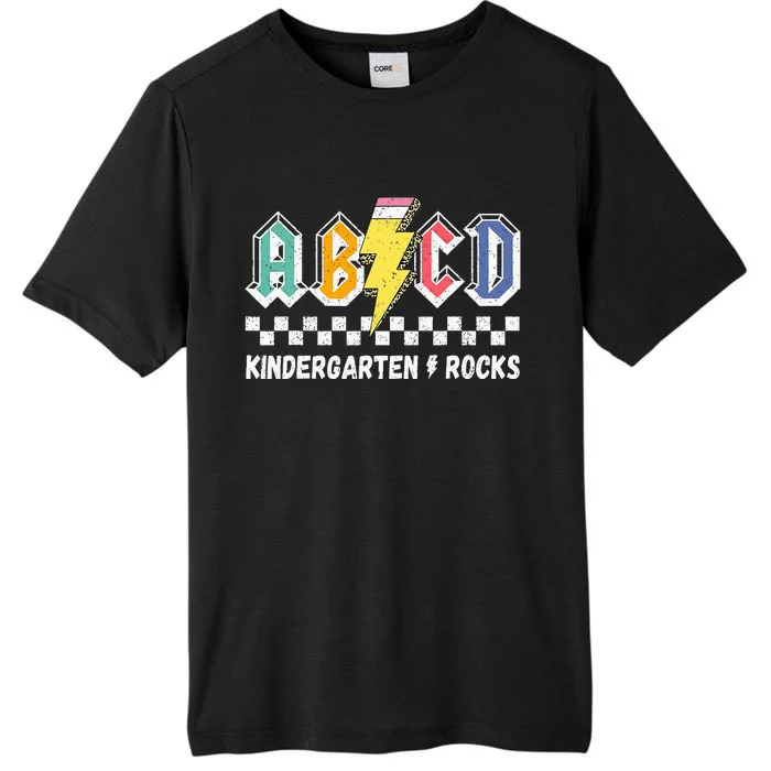 Abcd Kindergarten Rocks Pencil Lightning Teachers Rock ChromaSoft Performance T-Shirt