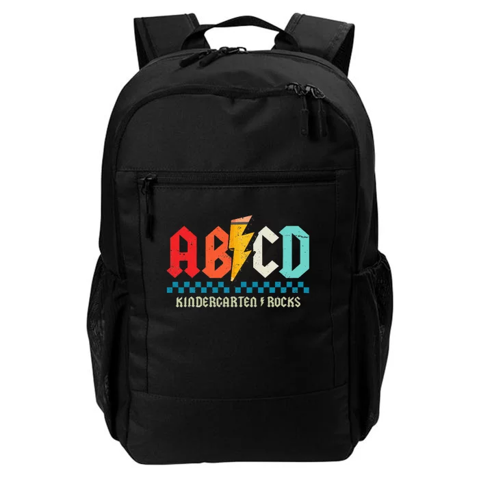 Abcd Kindergarten Rocks Pencil Lightning Students Teachers Daily Commute Backpack