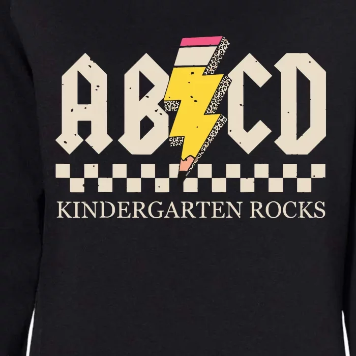 Abcd Kindergarten Rocks Pencil Lightning Teachers Rock Boy Womens California Wash Sweatshirt