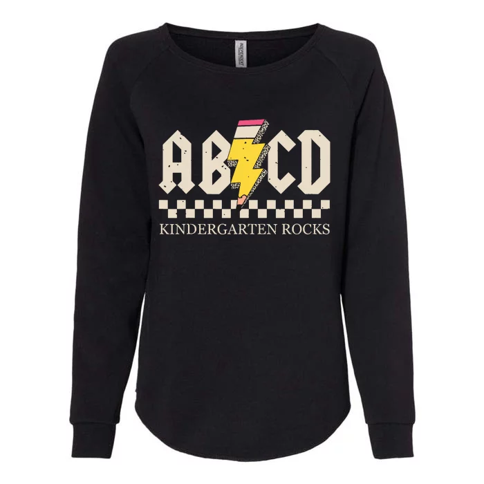 Abcd Kindergarten Rocks Pencil Lightning Teachers Rock Boy Womens California Wash Sweatshirt