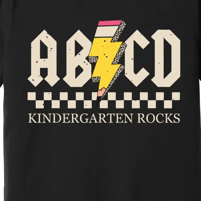 Abcd Kindergarten Rocks Pencil Lightning Teachers Rock Boy Premium T-Shirt