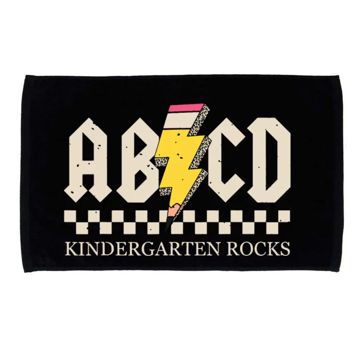 Abcd Kindergarten Rocks Pencil Lightning Teachers Rock Boy Microfiber Hand Towel