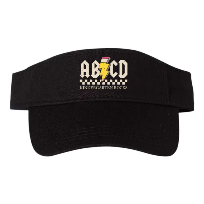 Abcd Kindergarten Rocks Pencil Lightning Teachers Rock Boy Valucap Bio-Washed Visor