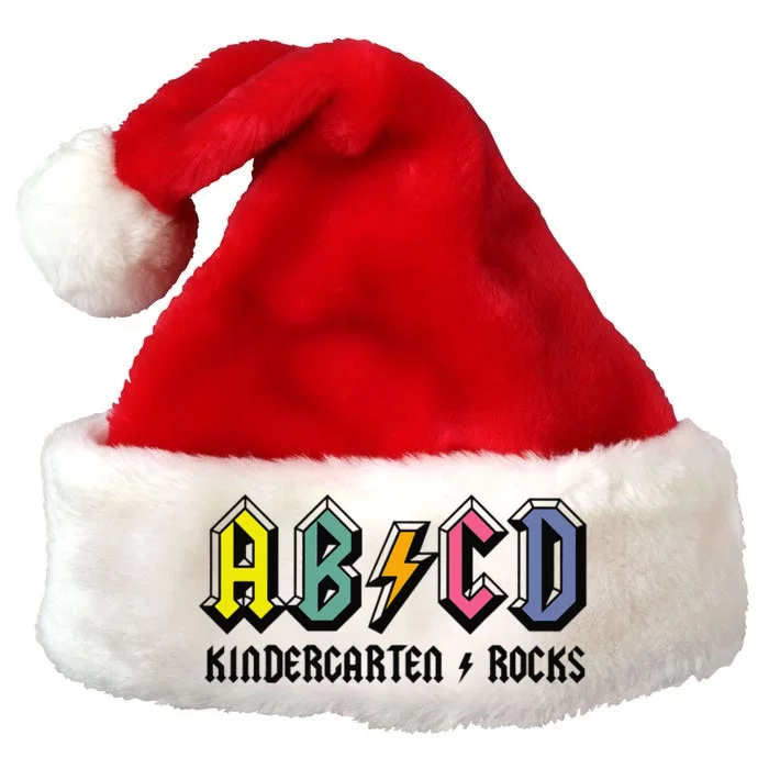 ABCD Kindergarten Rocks Teachers  Back To School Premium Christmas Santa Hat