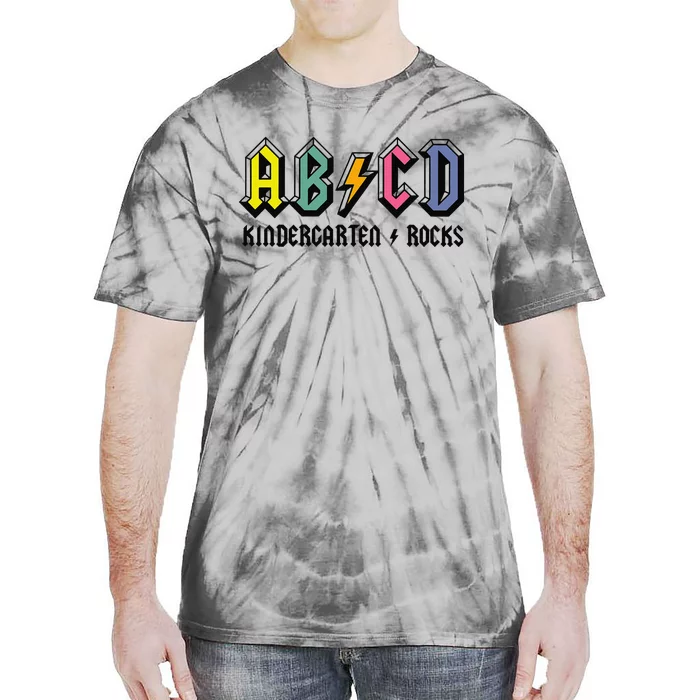 ABCD Kindergarten Rocks Teachers  Back To School Tie-Dye T-Shirt