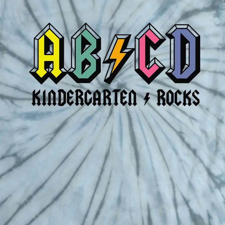 ABCD Kindergarten Rocks Teachers  Back To School Tie-Dye T-Shirt