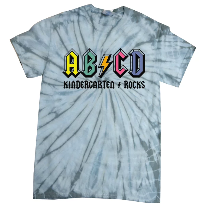 ABCD Kindergarten Rocks Teachers  Back To School Tie-Dye T-Shirt