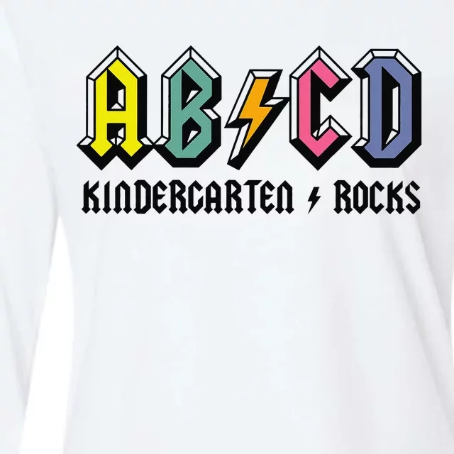 ABCD Kindergarten Rocks Teachers  Back To School Womens Cotton Relaxed Long Sleeve T-Shirt