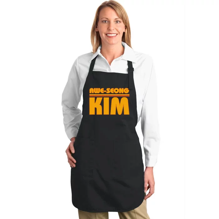 AweSeong Kim San Diego Baseball Full-Length Apron With Pocket