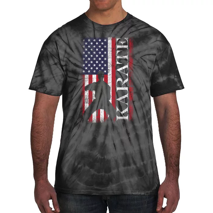 Arts Karate Usa Flag Patriotic American Gift Tie-Dye T-Shirt