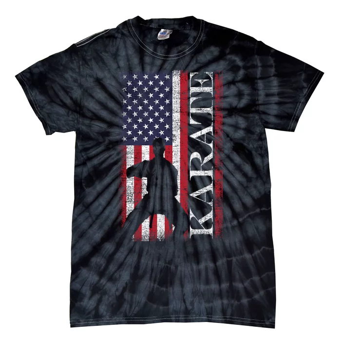 Arts Karate Usa Flag Patriotic American Gift Tie-Dye T-Shirt