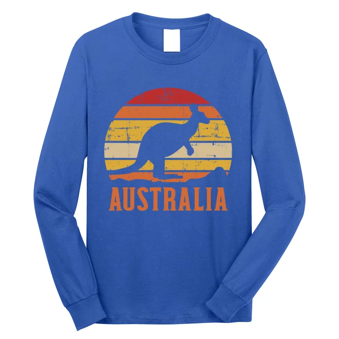 Australia Kangaroo Vintage Cute Gift Long Sleeve Shirt