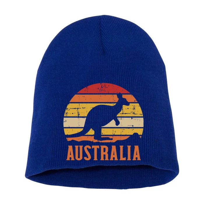 Australia Kangaroo Vintage Cute Gift Short Acrylic Beanie