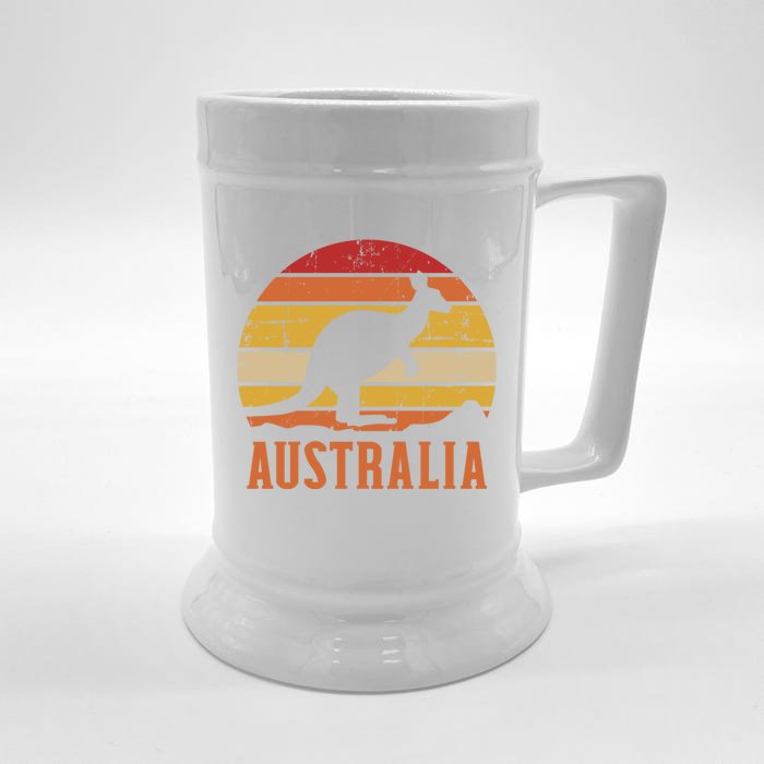 Australia Kangaroo Vintage Cute Gift Front & Back Beer Stein