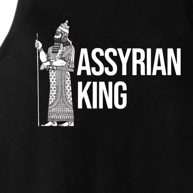 Assyrian King With An Assyrian King Funny Gift Ladies Tri-Blend Wicking Tank