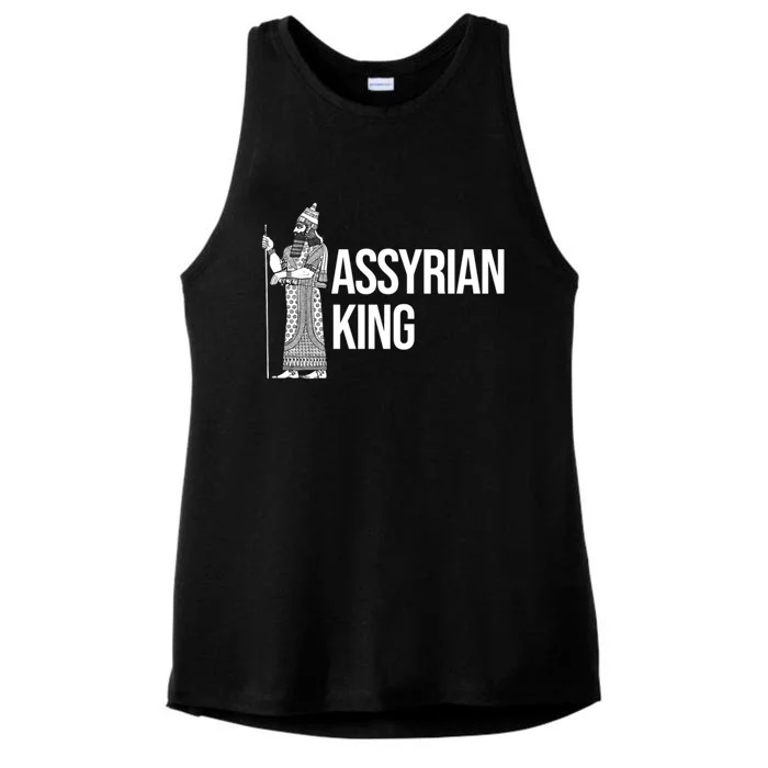 Assyrian King With An Assyrian King Funny Gift Ladies Tri-Blend Wicking Tank