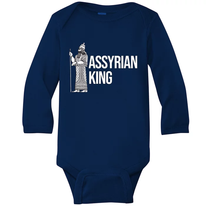 Assyrian King With An Assyrian King Cute Gift Baby Long Sleeve Bodysuit