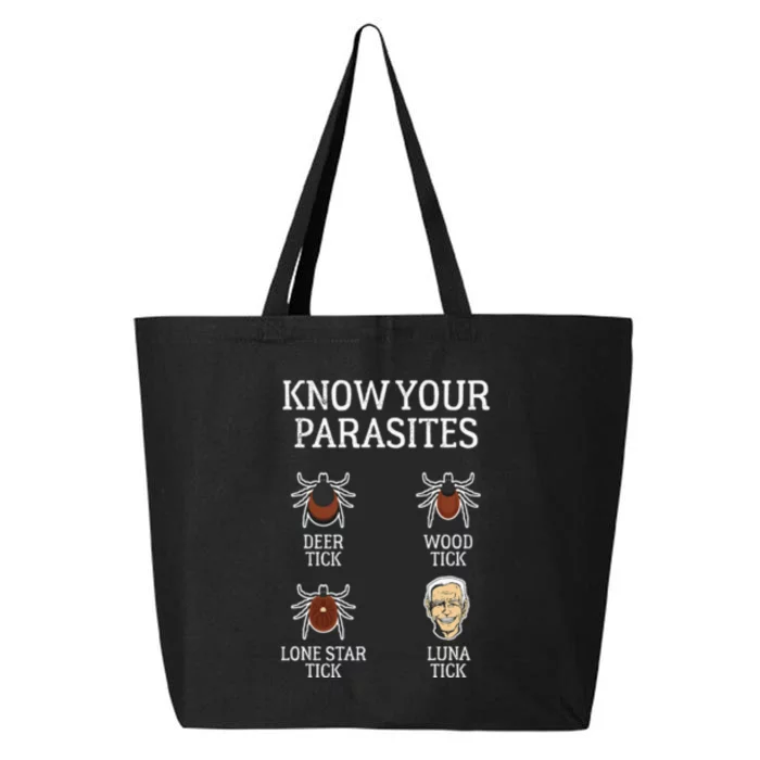 Antibiden Know Your Parasites Lunatic Impeach Joe Biden 25L Jumbo Tote