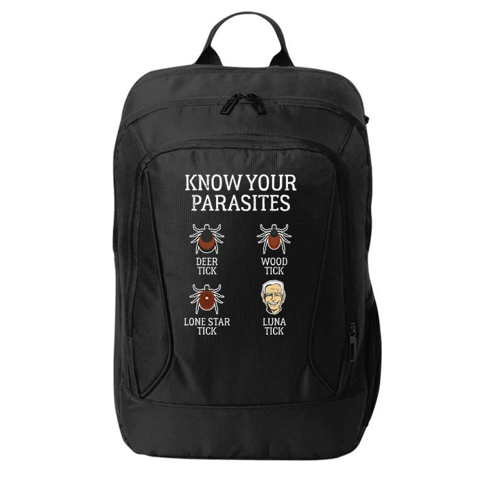 Antibiden Know Your Parasites Lunatic Impeach Joe Biden City Backpack