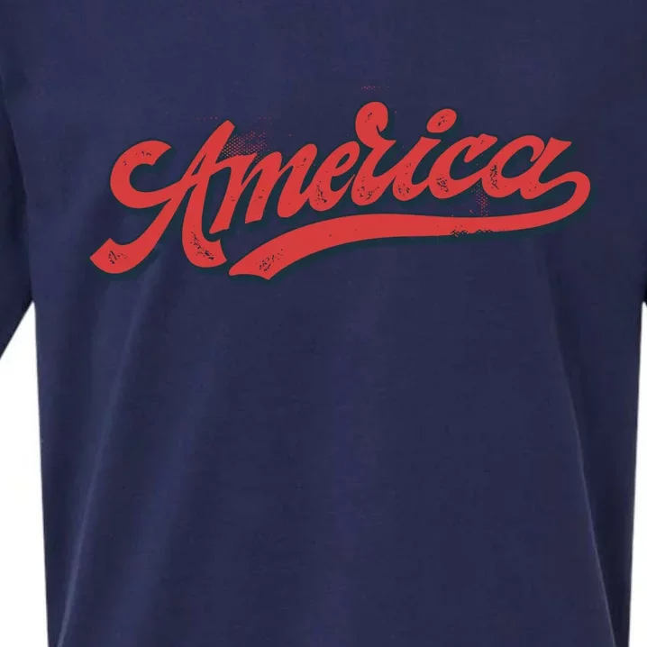 America Label Sueded Cloud Jersey T-Shirt