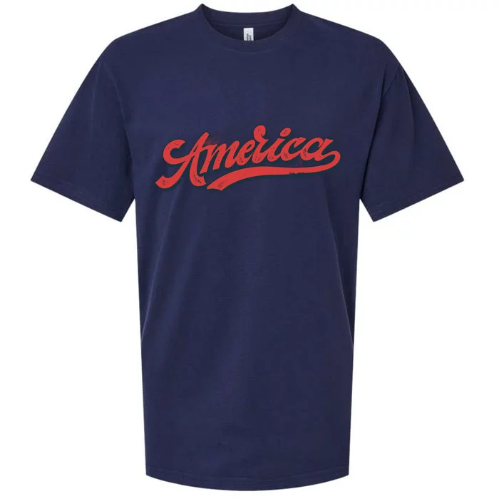 America Label Sueded Cloud Jersey T-Shirt