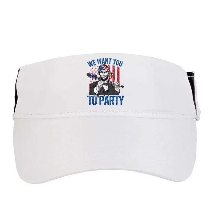 Abraham Lincoln 4th Of July American Adult Drive Performance Visor