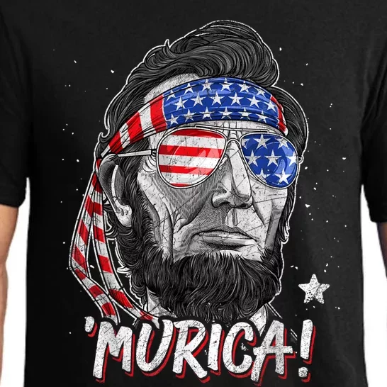 Abraham Lincoln 4th Of July Murica American Flag Pajama Set