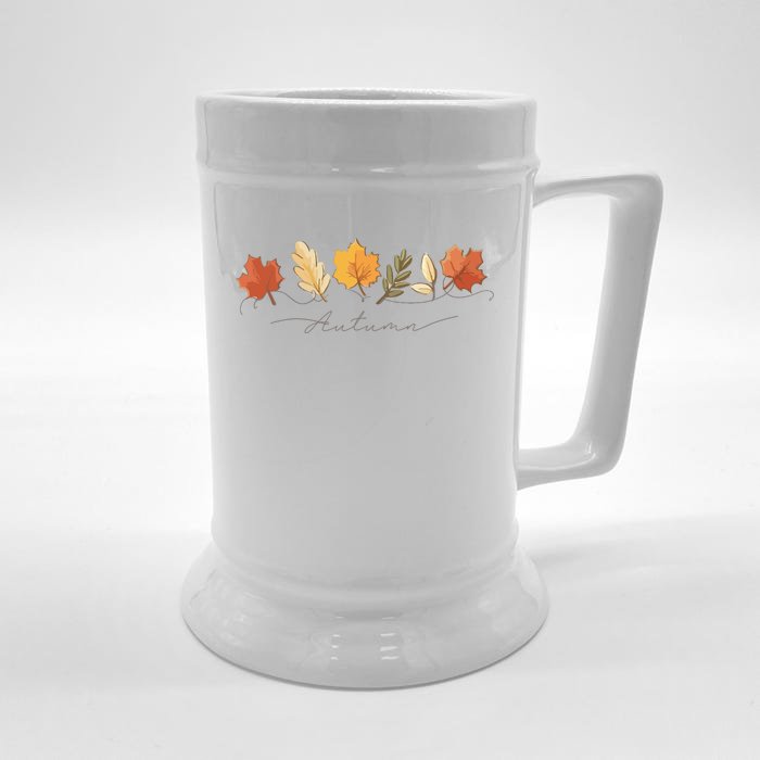 Autumn Leaves Front & Back Beer Stein