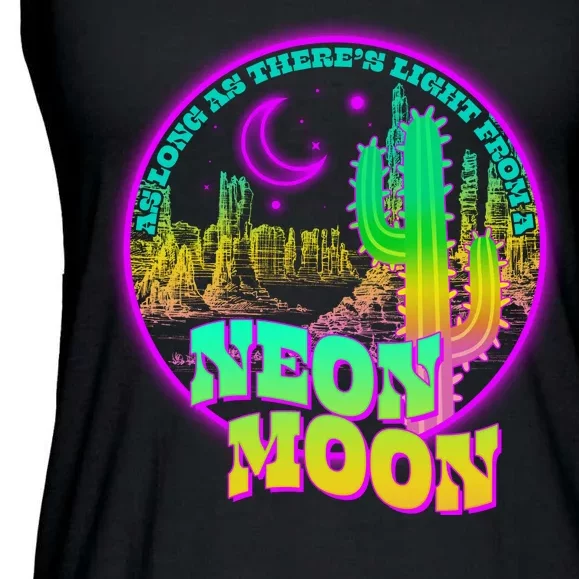 As Long As There's Light From A Neon Moon Ladies Essential Flowy Tank