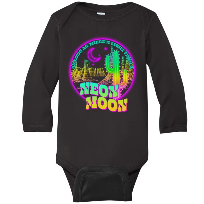 As Long As There's Light From A Neon Moon Baby Long Sleeve Bodysuit