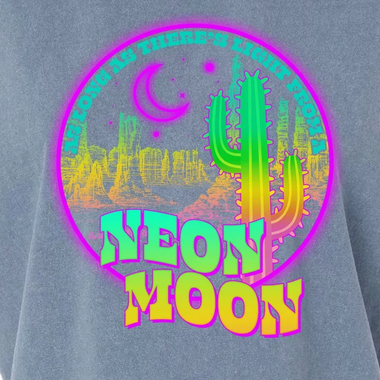 As Long As There's Light From A Neon Moon Garment-Dyed Women's Muscle Tee