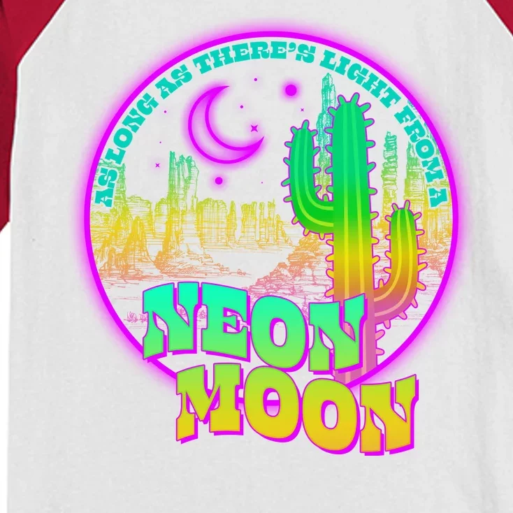 As Long As There's Light From A Neon Moon Kids Colorblock Raglan Jersey