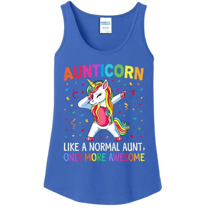 Aunticorn Like An Aunt Only Awesome Dabbing Unicorn Ladies Essential Tank