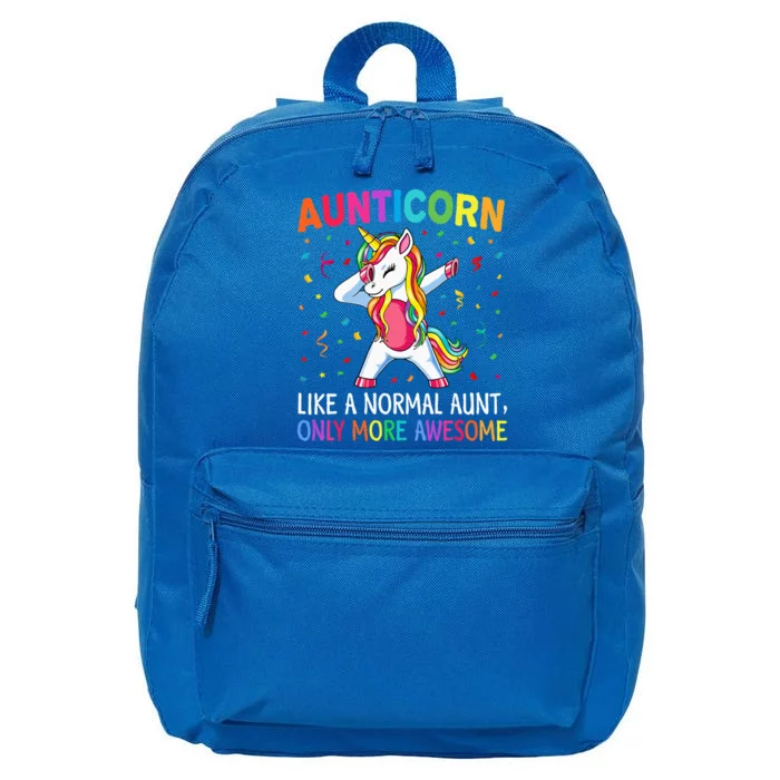 Aunticorn Like An Aunt Only Awesome Dabbing Unicorn 16 in Basic Backpack