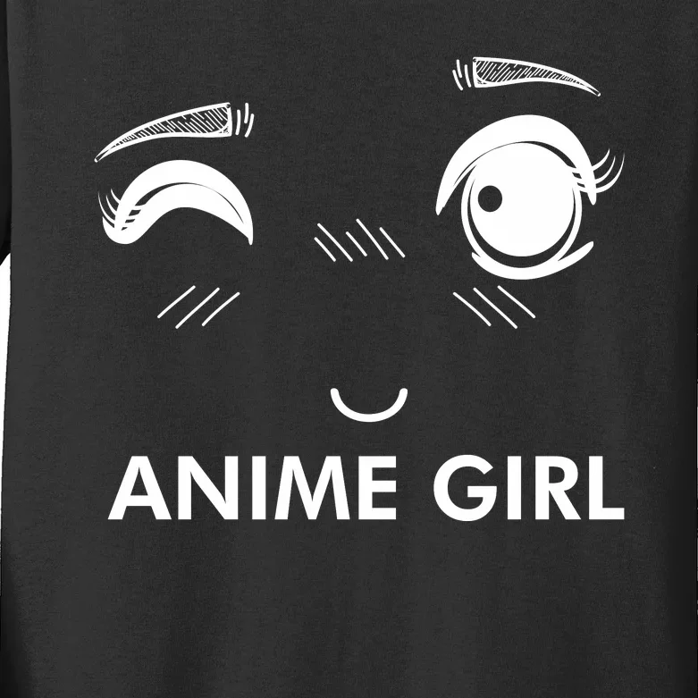 Anime Lady Kids Long Sleeve Shirt