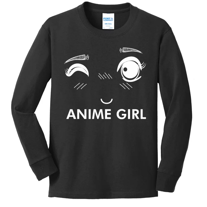 Anime Lady Kids Long Sleeve Shirt