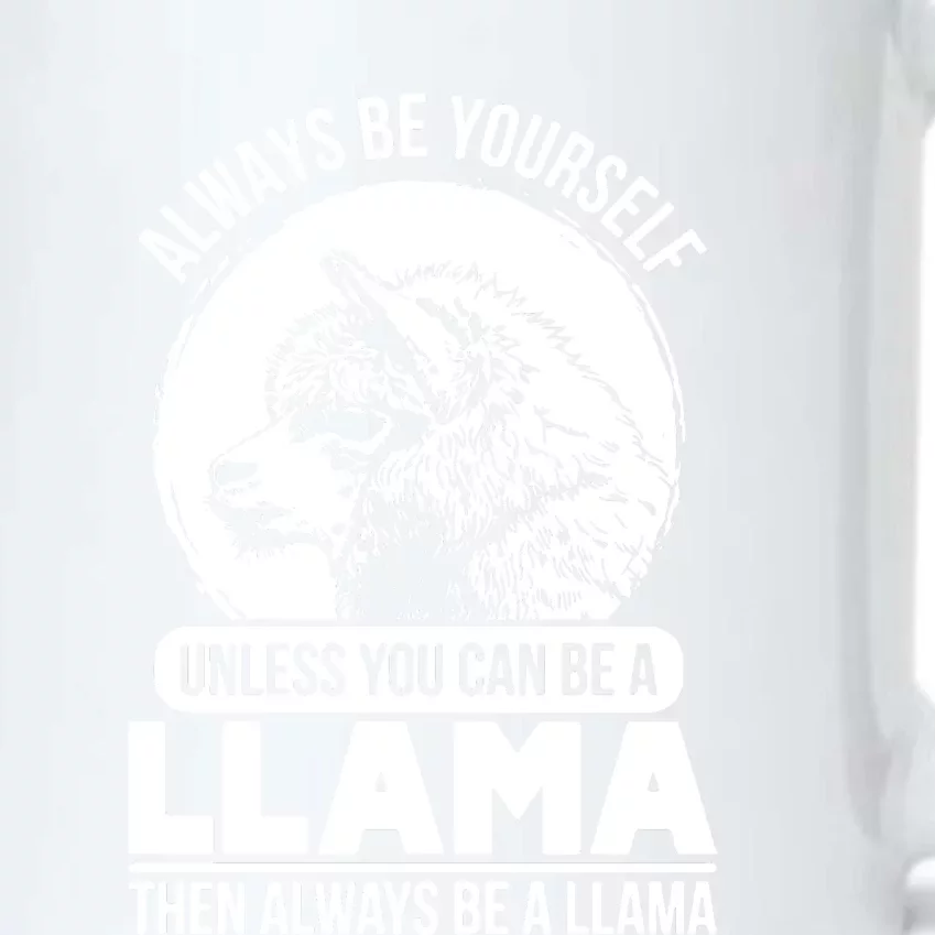 Alpaca Llama Black Color Changing Mug