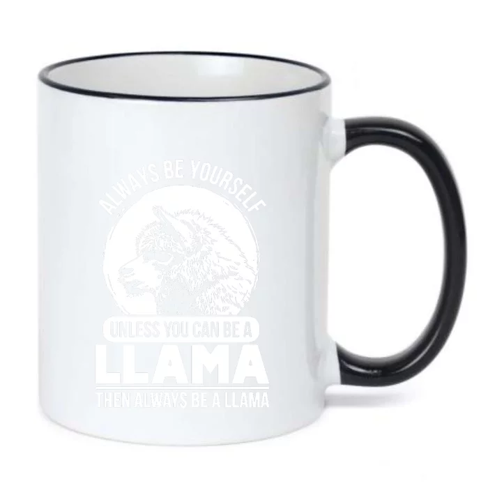 Alpaca Llama Black Color Changing Mug