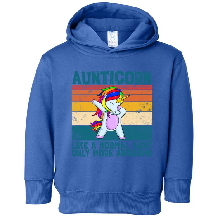 Aunticorn Like A Aunt Only Awesome Retro Dabbing Aunticorn Cool Gift Toddler Hoodie