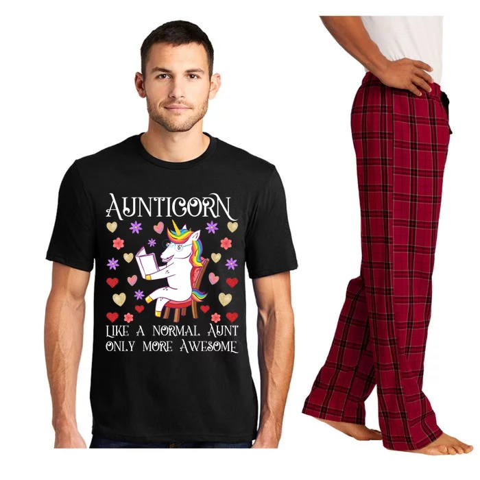 Aunticorn Like A Normal Aunt But More Awesome Funny Gift Pajama Set