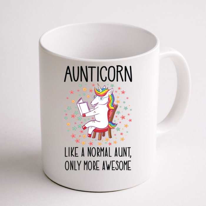 Aunticorn Like A Normal Aunt Only More Awesome Aunty Unicorn Gift Front & Back Coffee Mug