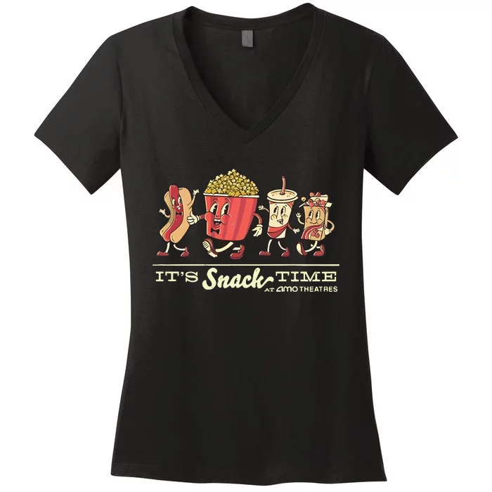 Amc Lobby Amc ItS Snack Time Women's V-Neck T-Shirt