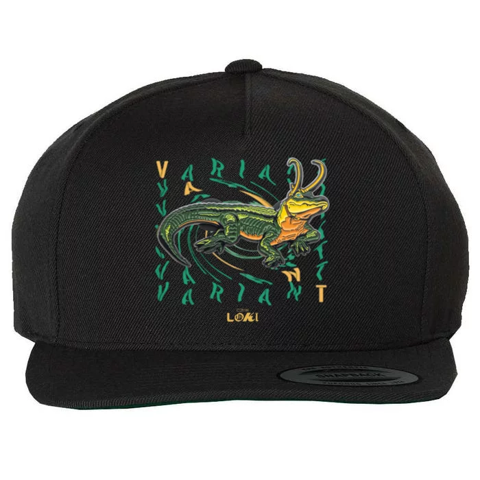 Alligator Loki Wool Snapback Cap