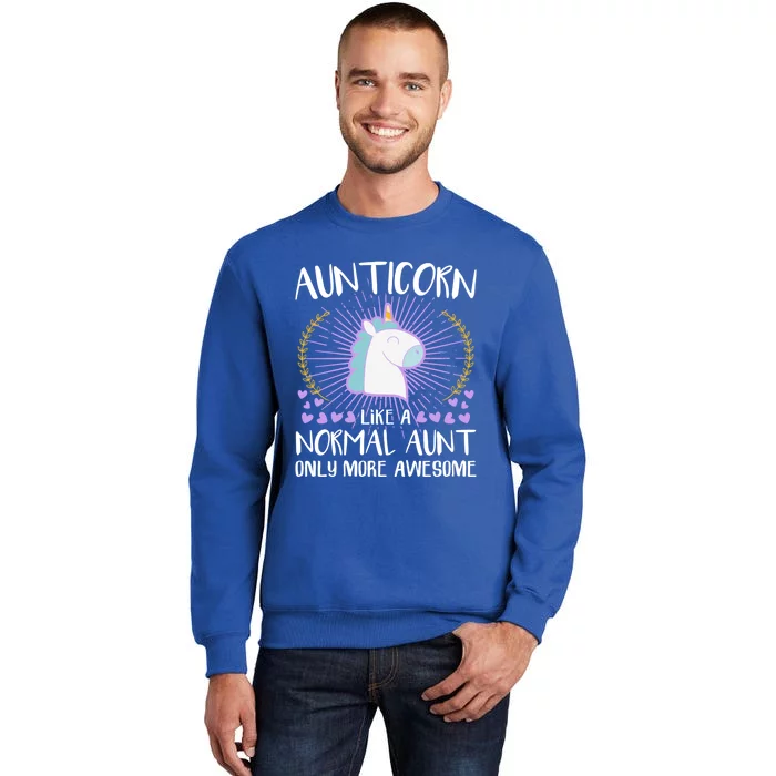 Aunticorn Like An Aunt Only Awesome Cute Family Unicorn Funny Gift Sweatshirt