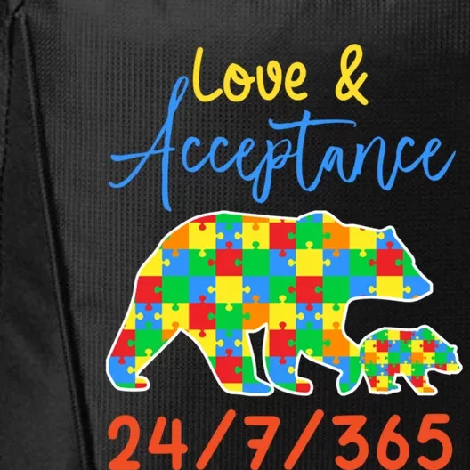 Autism Love And Acceptance Asd Awareness Month Puzzle Tee Gift City Backpack