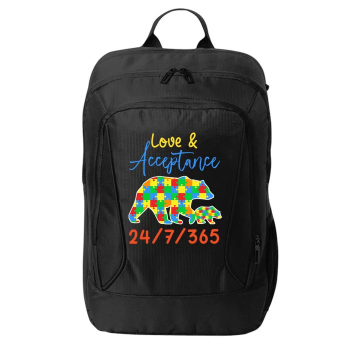 Autism Love And Acceptance Asd Awareness Month Puzzle Tee Gift City Backpack