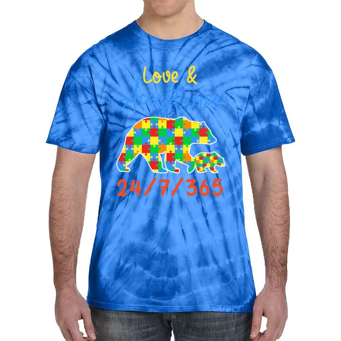 Autism Love And Acceptance Asd Awareness Month Puzzle Tee Gift Tie-Dye T-Shirt