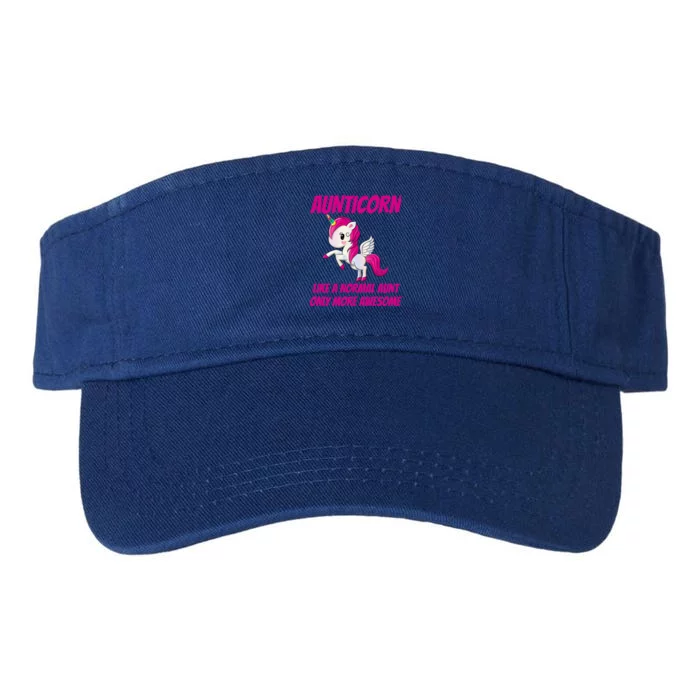 Aunticorn Like An Aunt Only Awesome Dabbing Unicorn Auntie Gift Valucap Bio-Washed Visor